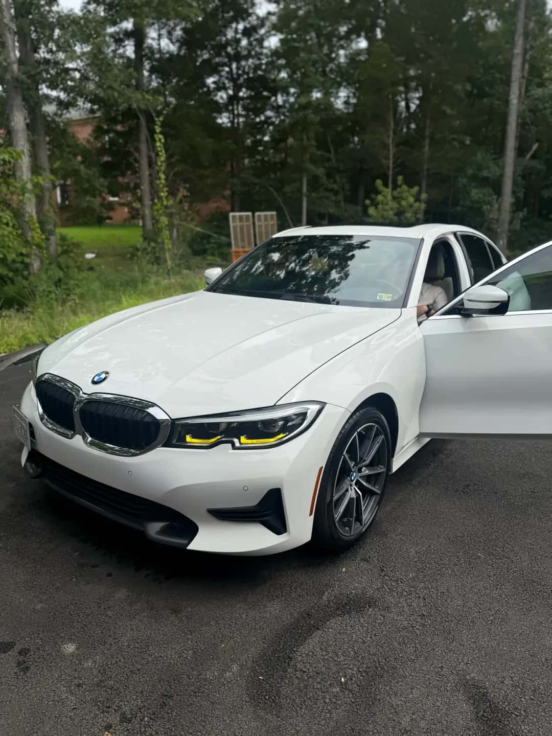 White BMW 3 Series after a mobile exterior detail near Vienna, VA